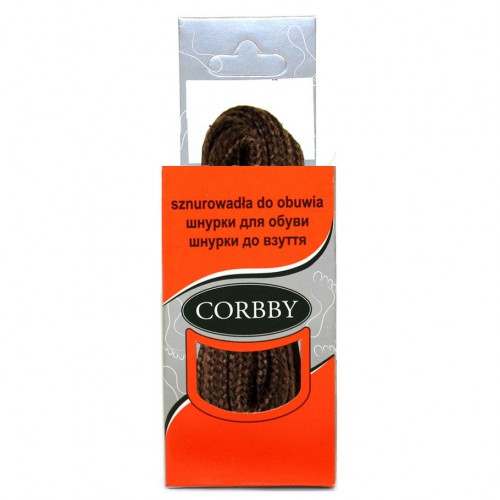Шнурки для обуви 90см. круглые средние (012 - коричневые) CORBBY арт.corb5203c